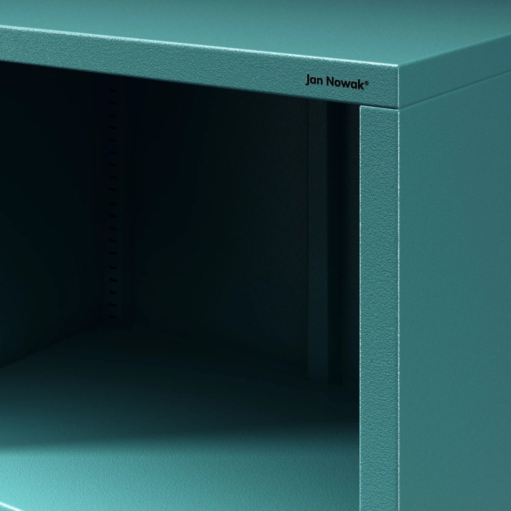 Könyvespolc MARIO, 500 x 1800 x 350 mm, Modern: tengerszínű