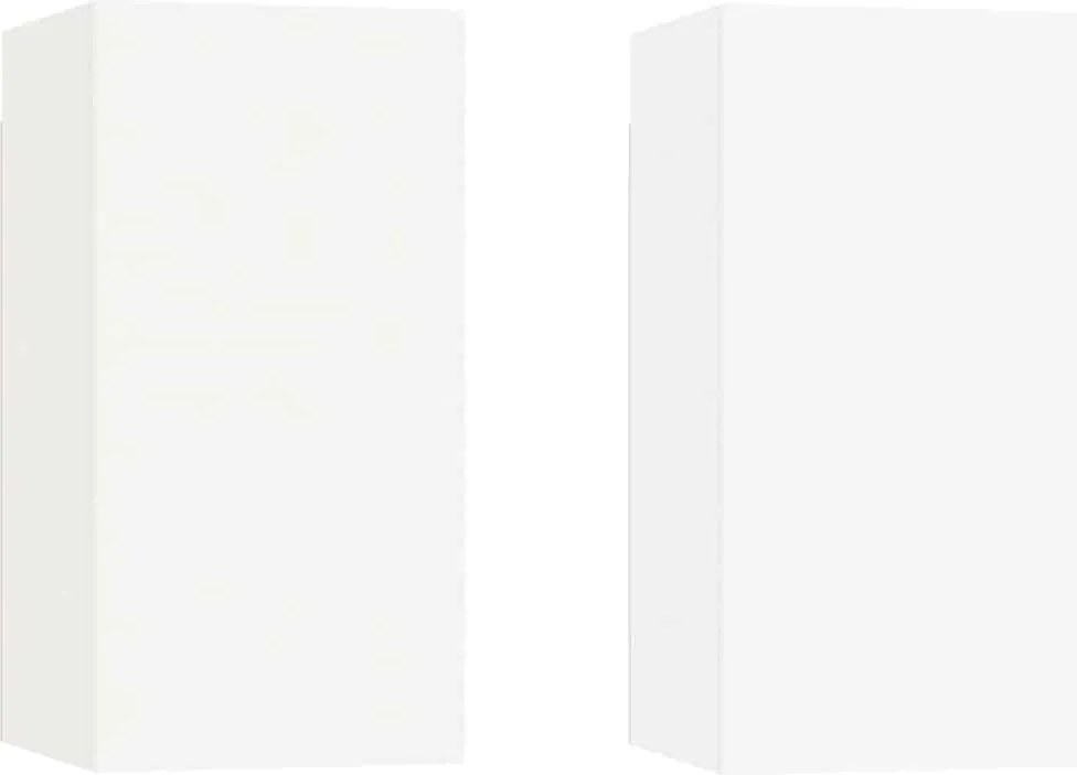 vidaXL 2 db fehér szerelt fa TV-szekrény 30,5 x 30 x 60 cm