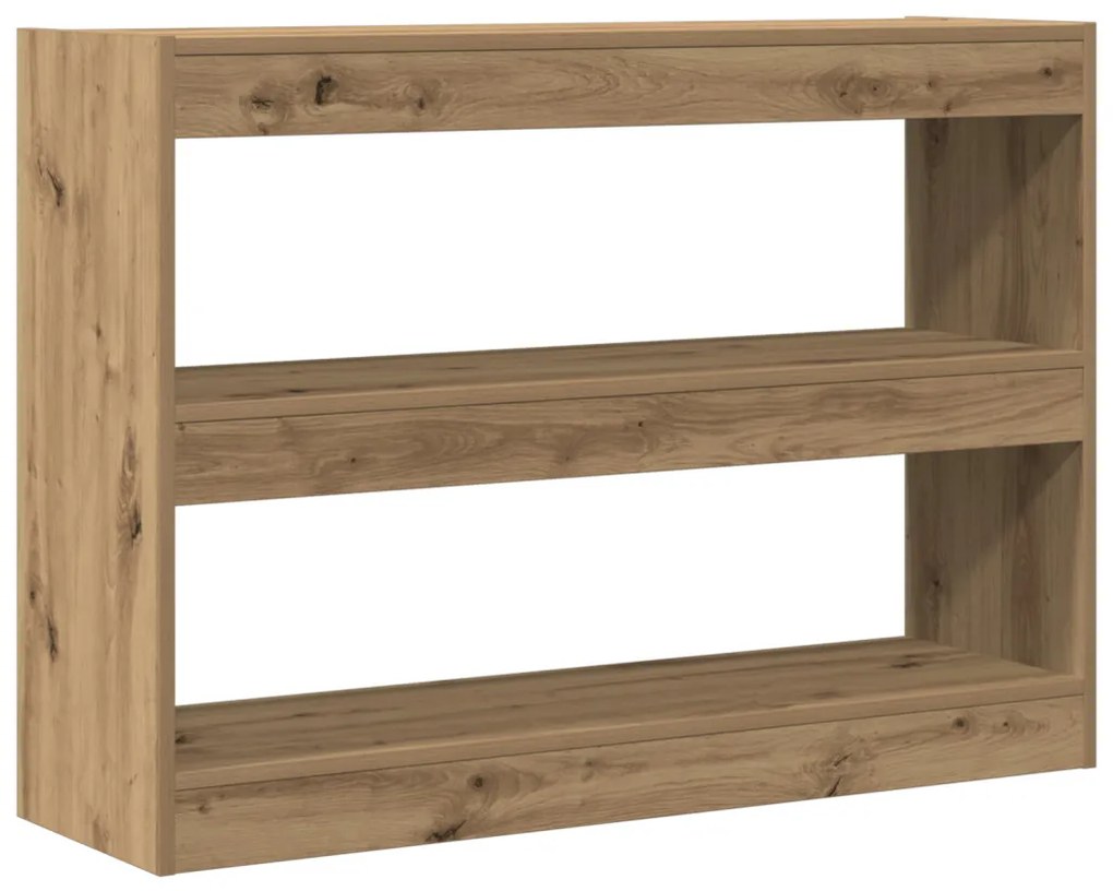 Könyvespolc/Szobaelválasztó - Artisan tölgy - 100x30x72 cm - Mérnöki fából készült