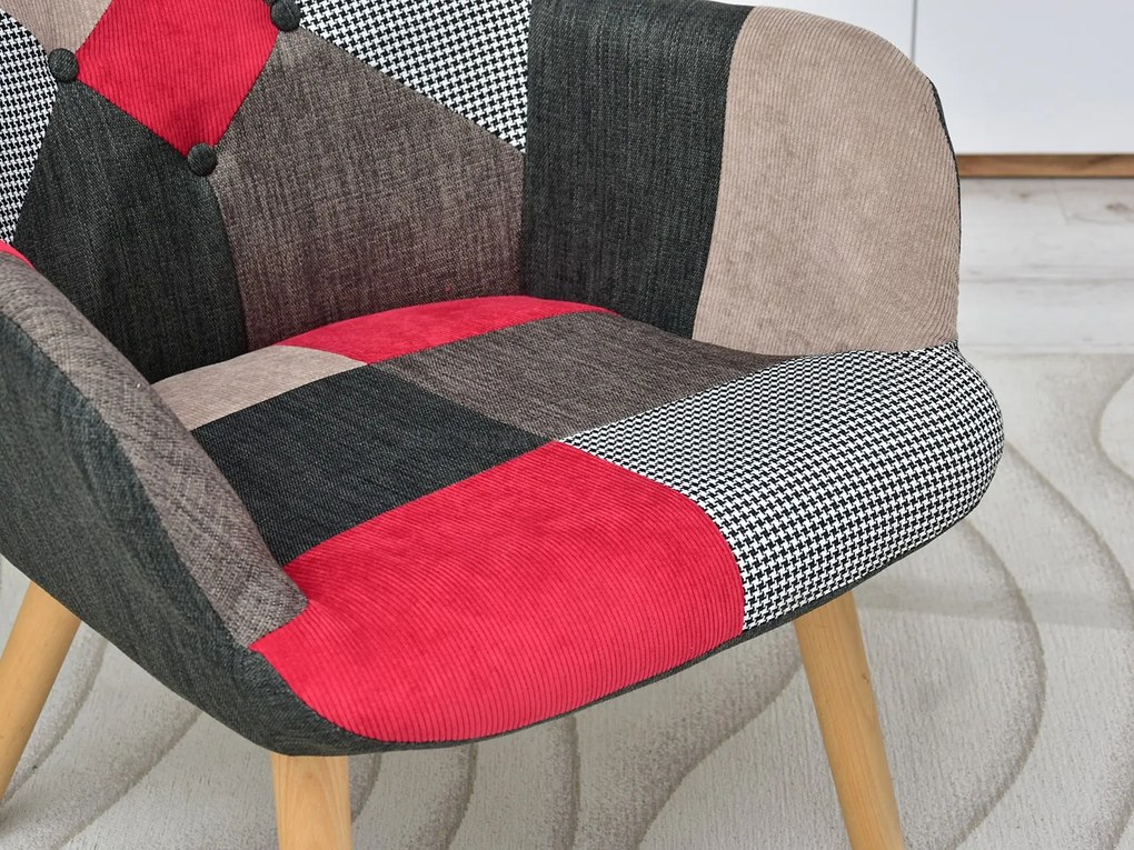 Fotel Nutri (patchwork + fekete). 1110348