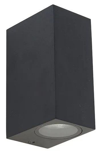 Modern fali lámpa fekete 2-lámpás IP44 - Baleno