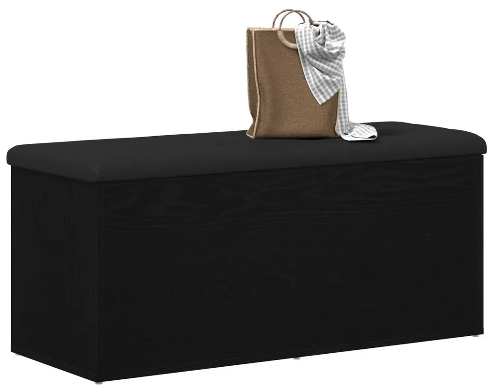 Tárolópad Fekete Tölgy 100x40x45 cm Mérnöki Fa