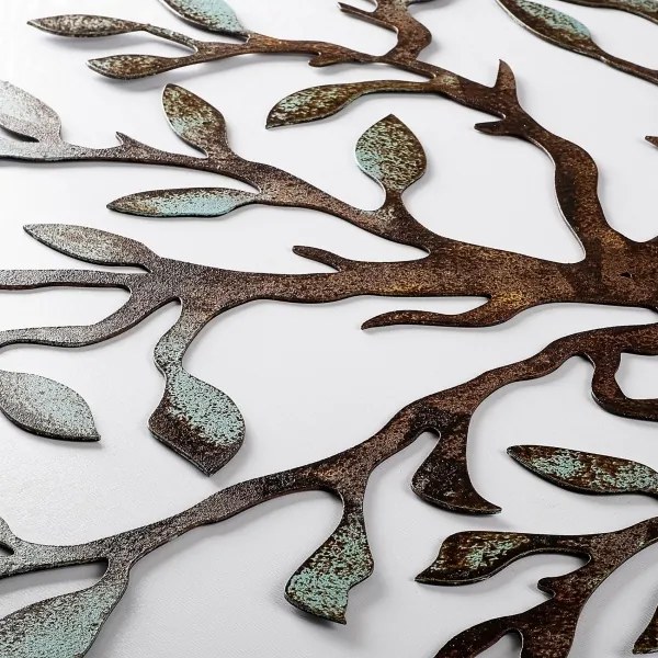 Fali dekoráció 60x60 cm fa fém