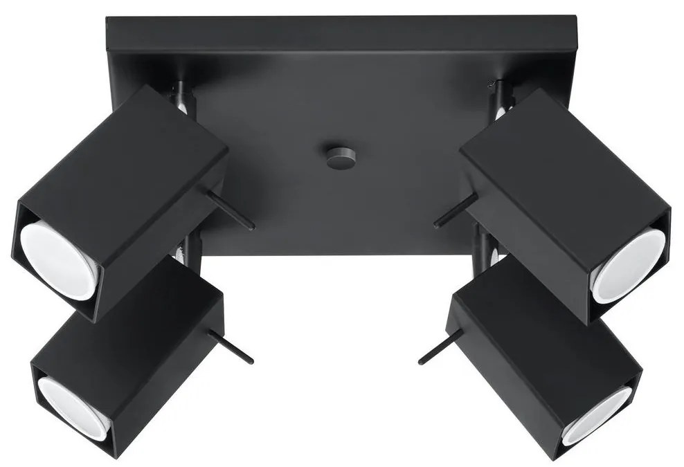 Spotlámpa MERIDA 4 4xGU10/40W/230V fekete