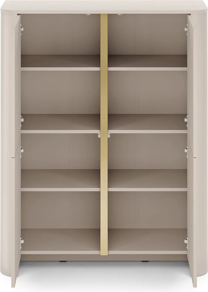 Sorrenti magas komód 103 cm – kasmír / arany