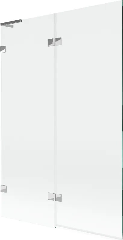 Mexen Lunar L kádparaván 2-szárnyú bal 120 x 150 cm, átlátszó, króm - 897L-120-100-01-00-L
