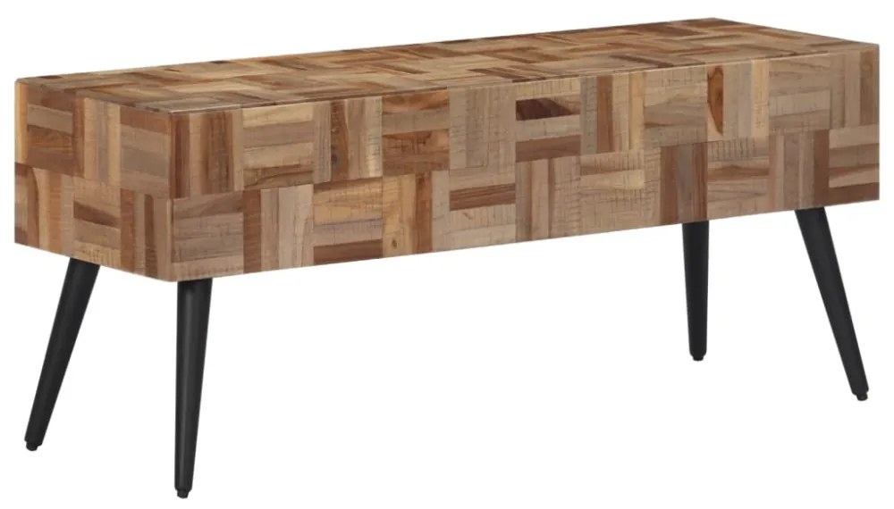 tömör újrahasznosított tíkfa pad 110 x 35 x 45 cm
