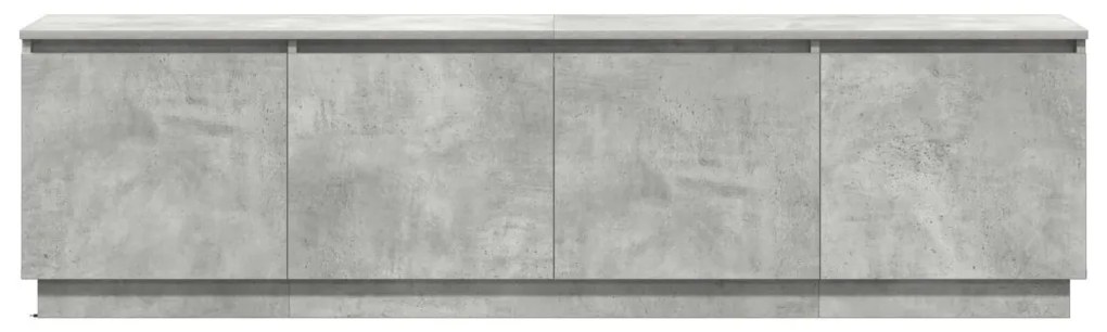 TV szekrény LED beton szürke 180x38x49 cm műgyanta