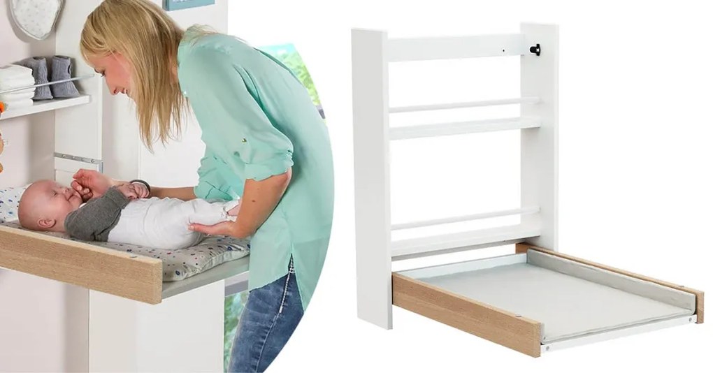 Falra szerelhető, lehajtható pelenkázó