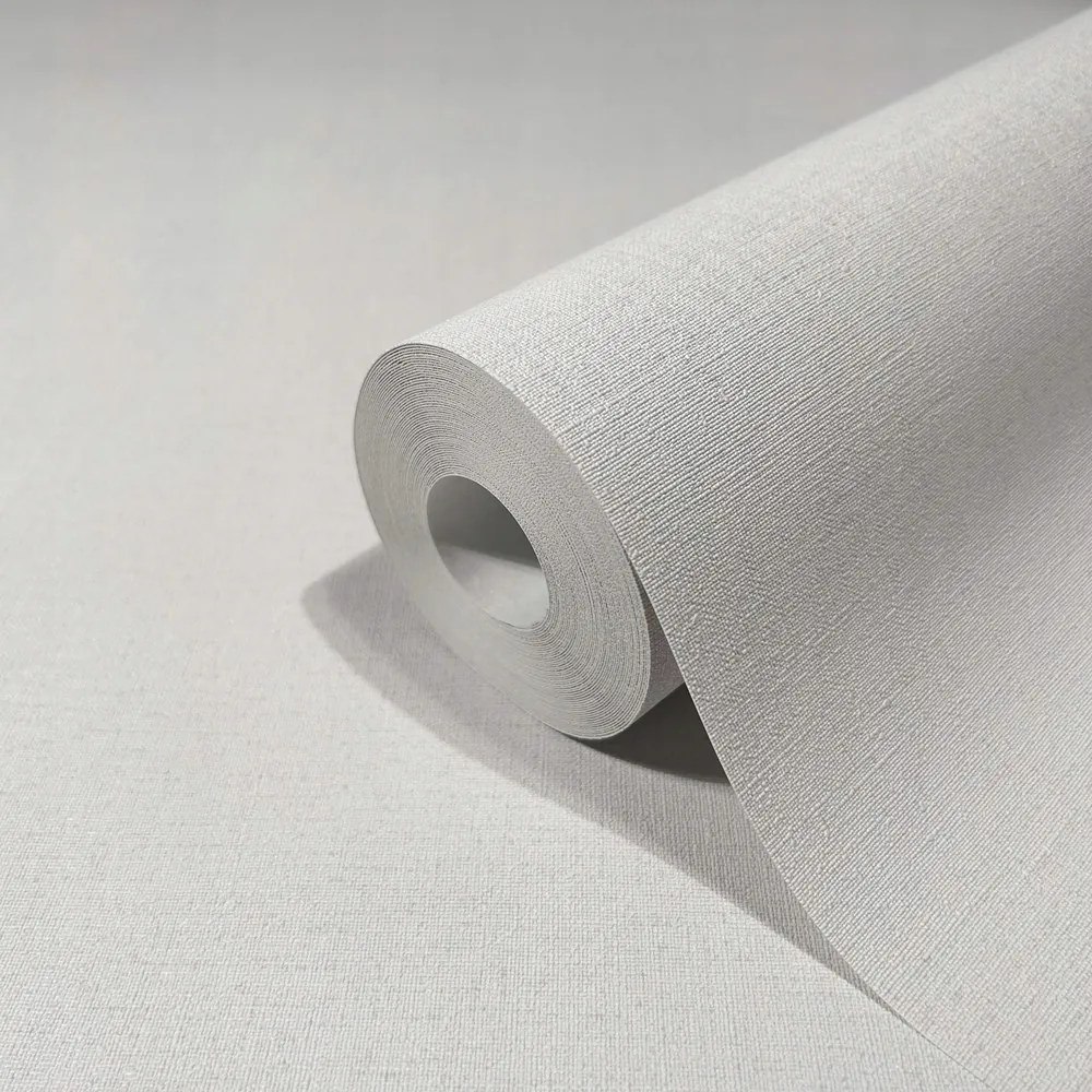 Vinil Tapéta Flizelin Sima Világosszürke Minta Nélkül