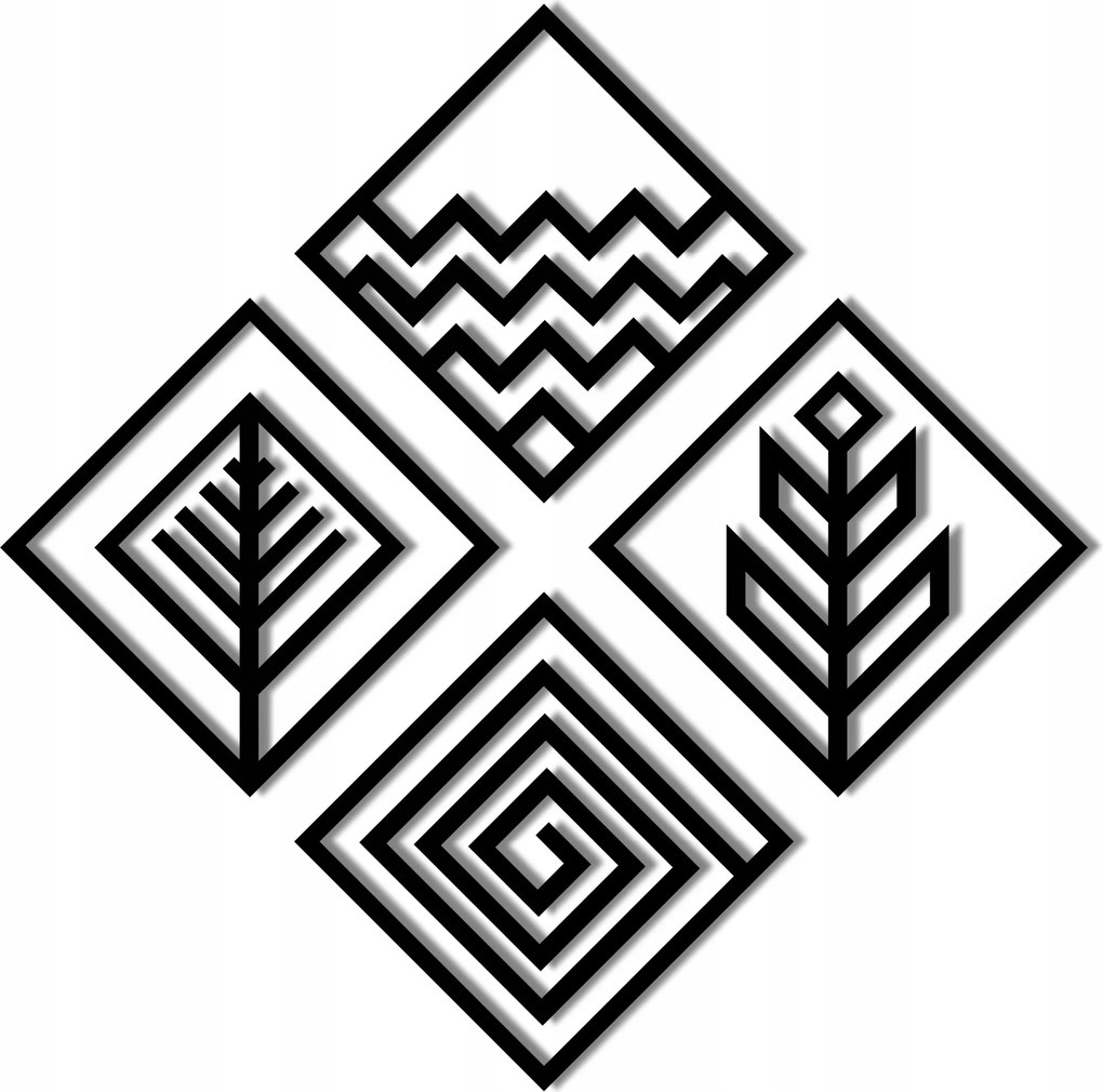 Fali dekoráció Geometrikus Elemek 70cm 6mm! tömör kép Áttört Panel