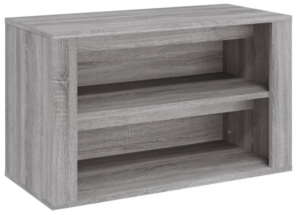 szürke sonoma színű szerelt fa cipőtartó 75x35x45 cm