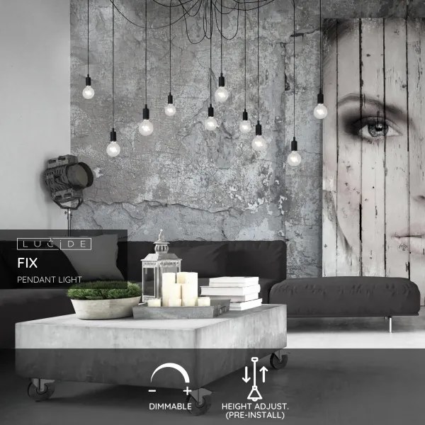 Lucide 08408/10/30 - Függeszték FIX MULTIPLE 10xE27/60W/230V