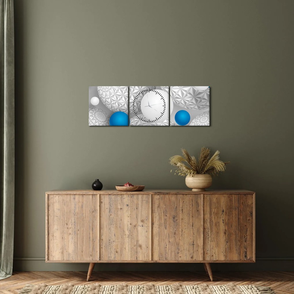 3D motívumú kép (órával) (90x30 cm)