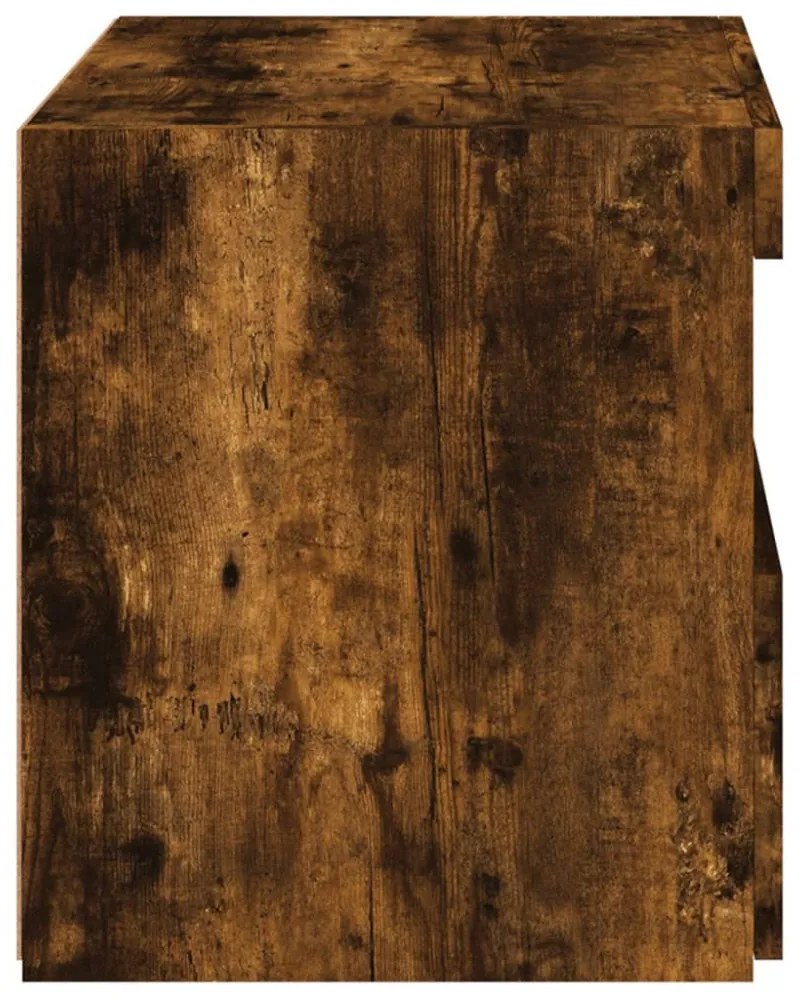 2 db sonoma tölgy éjjeliszekrény LED-fényekkel 50x40x45 cm