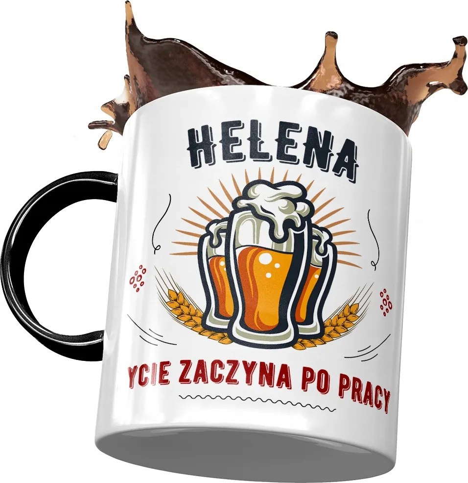 Fekete Bögre Helena Barátnő Feleség Ajándék Nyomtatott Fotóval