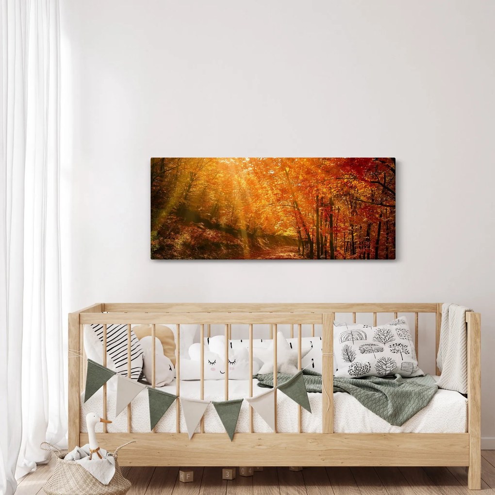 Őszi erdő képe (120x50 cm)