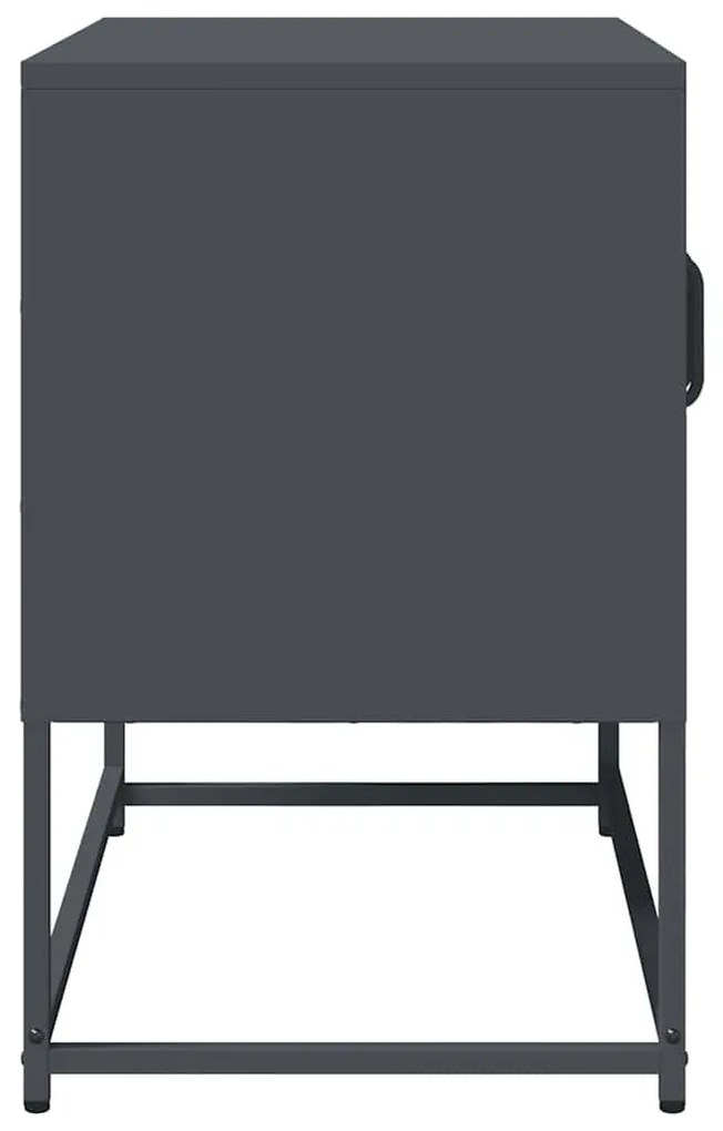 antracitszürke hidegen hengerelt acél TV-szekrény 68x39x60,5 cm