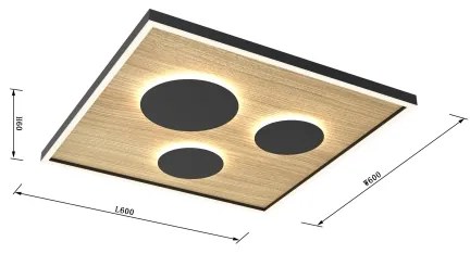Wofi 9012-306L - LED dimmelhető mennyezeti lámpa DIJON LED/40W/230V