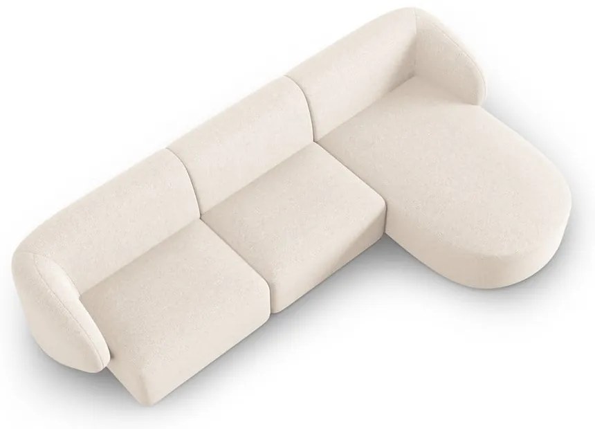 Krémszínű sarokkanapé (jobb oldali) Shane – Micadoni Home