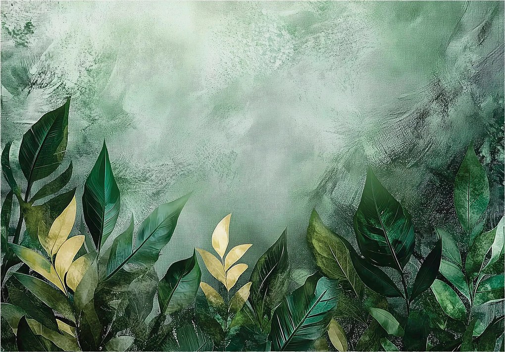 Fotótapéta Levelek Zöld Természet Hálószoba Nappali Tapéta Flizelina 150x105