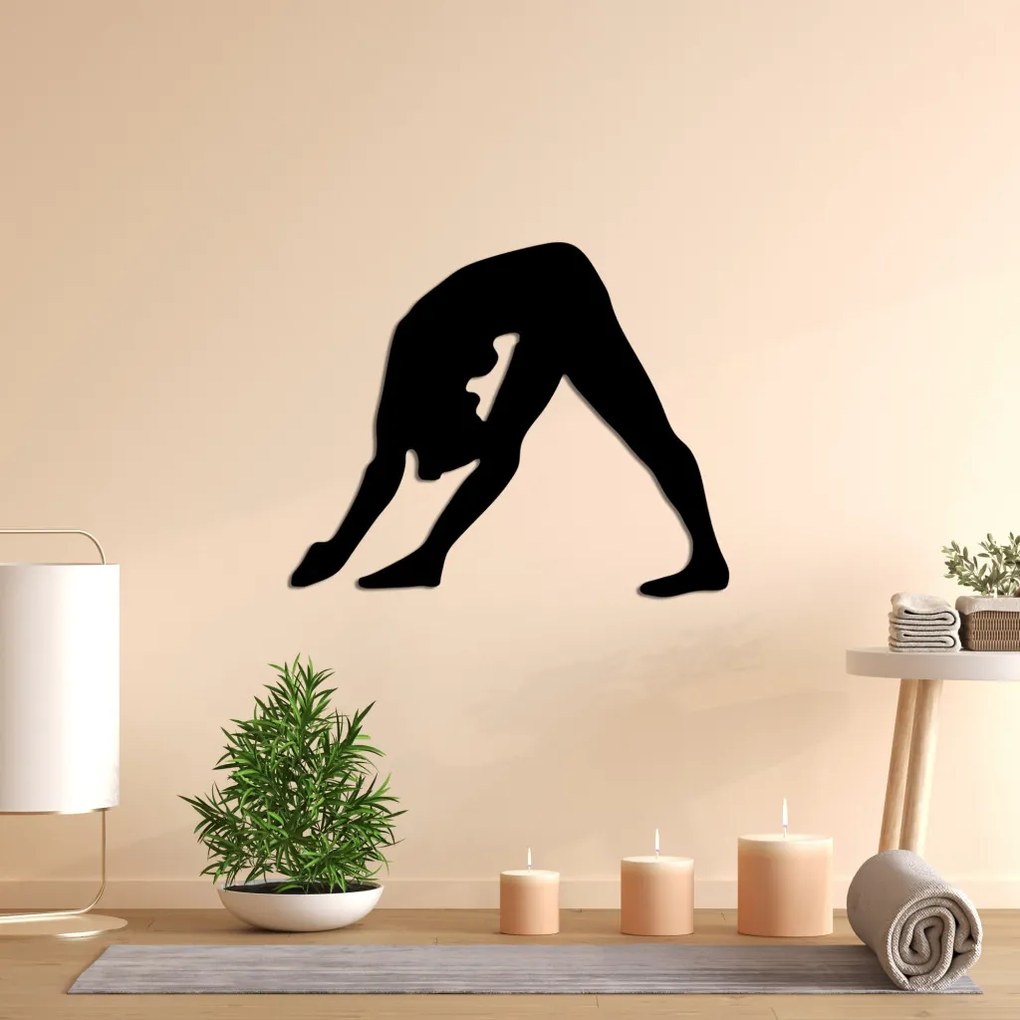 Yoga fém fali dekoráció, 55×45 cm