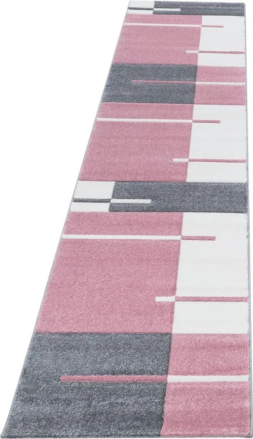 Rózsaszín-szürke futószőnyeg 80x300 cm Hawaii – Ayyildiz Carpets