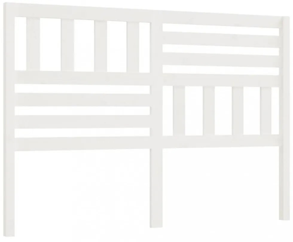 fehér tömör fenyőfa ágy fejtámla 126 x 4 x 100 cm