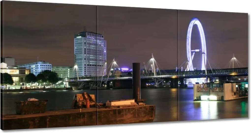 Festmények 180x90 Éjszakai kép Londonból