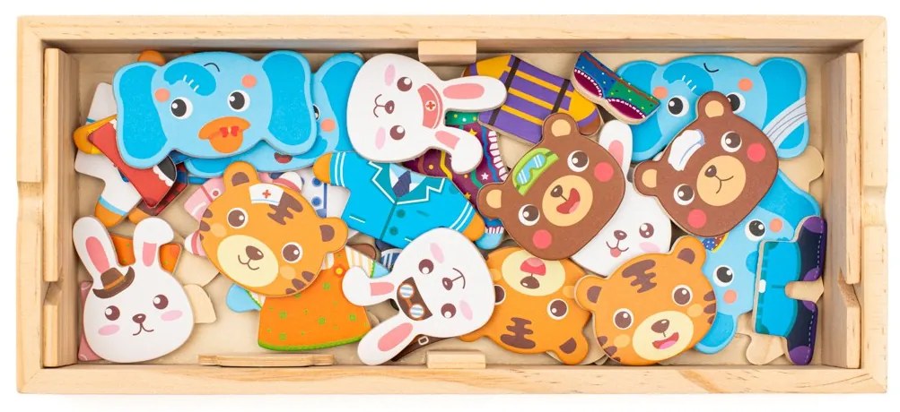 Állatos puzzle dobozban Montessori Baby Mix