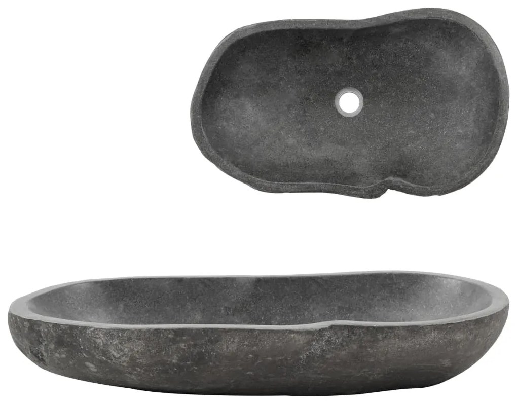 vidaXL ovális folyami kő mosdókagyló 60 - 70 cm