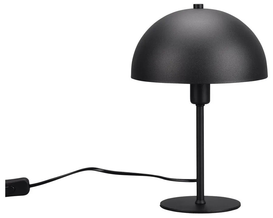 Matt fekete asztali lámpa (magasság 30 cm) Nola – Trio