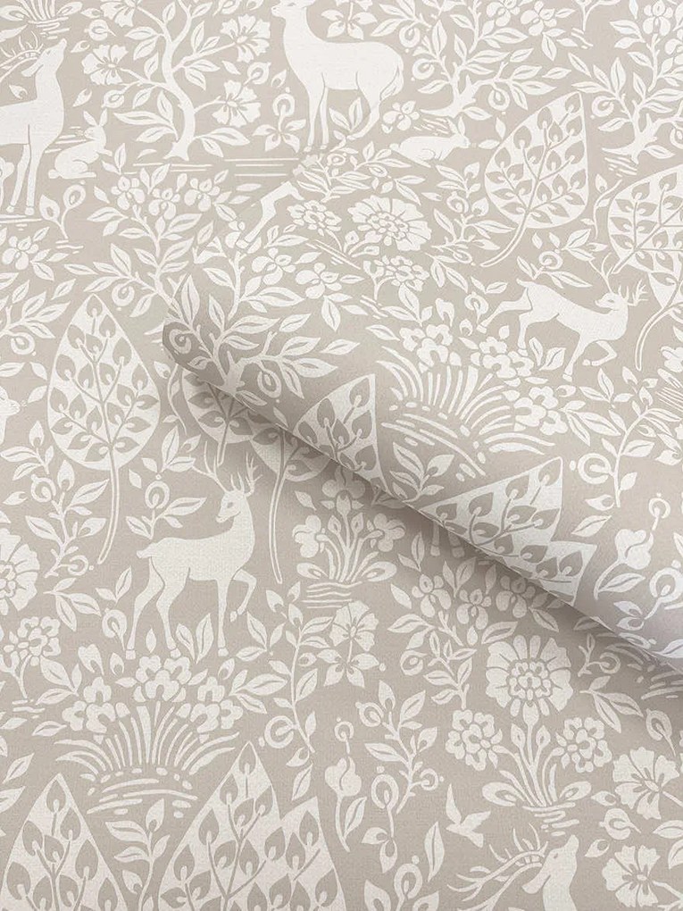 Holden Decor Imaginarium 3 Deer Woods taupe állatos papír tapéta – 14161