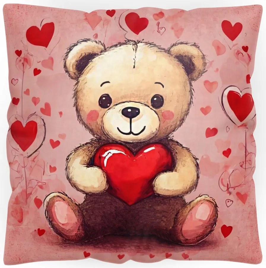 Dekorációs Párnahuzat Valentin Nap Nőnap 40x40 Jancsi Párna Ajándék