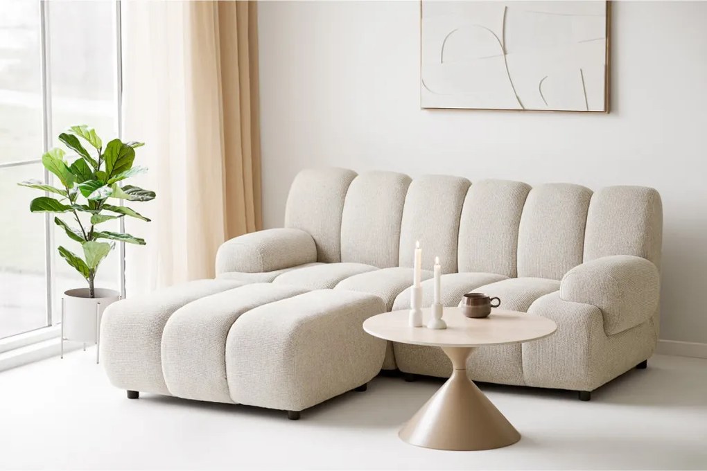 Taza 2,5 személyes kanapé, puffal, balos