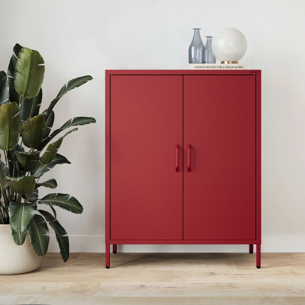 Szafka z półkami VITO, 800 x 1015 x 400 mm, Modern: czerwona
