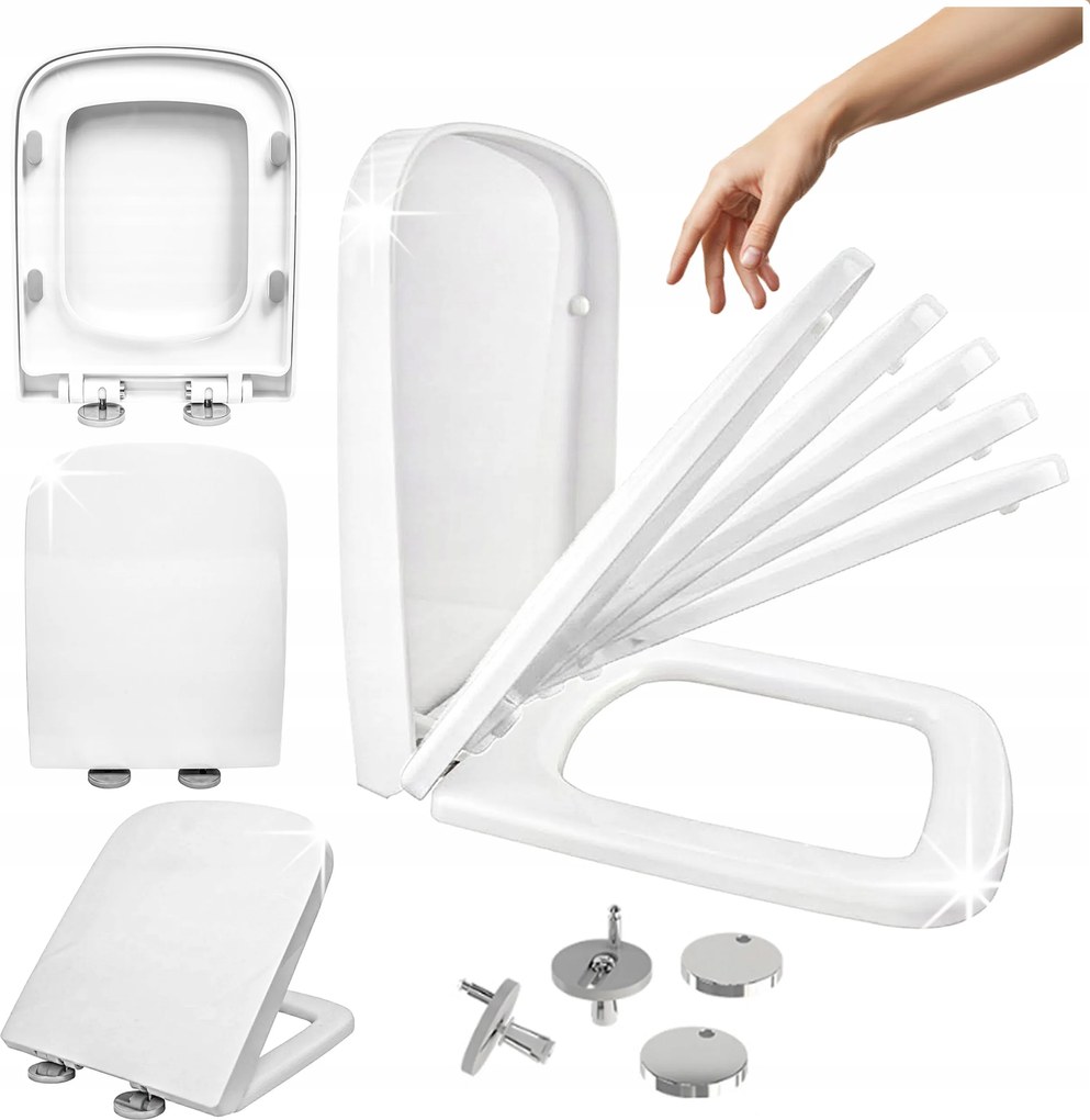 Wc-ülőke Szabadon Ereszkedő Wc Kemény Univerzális Kihúzható Erős Prémium
