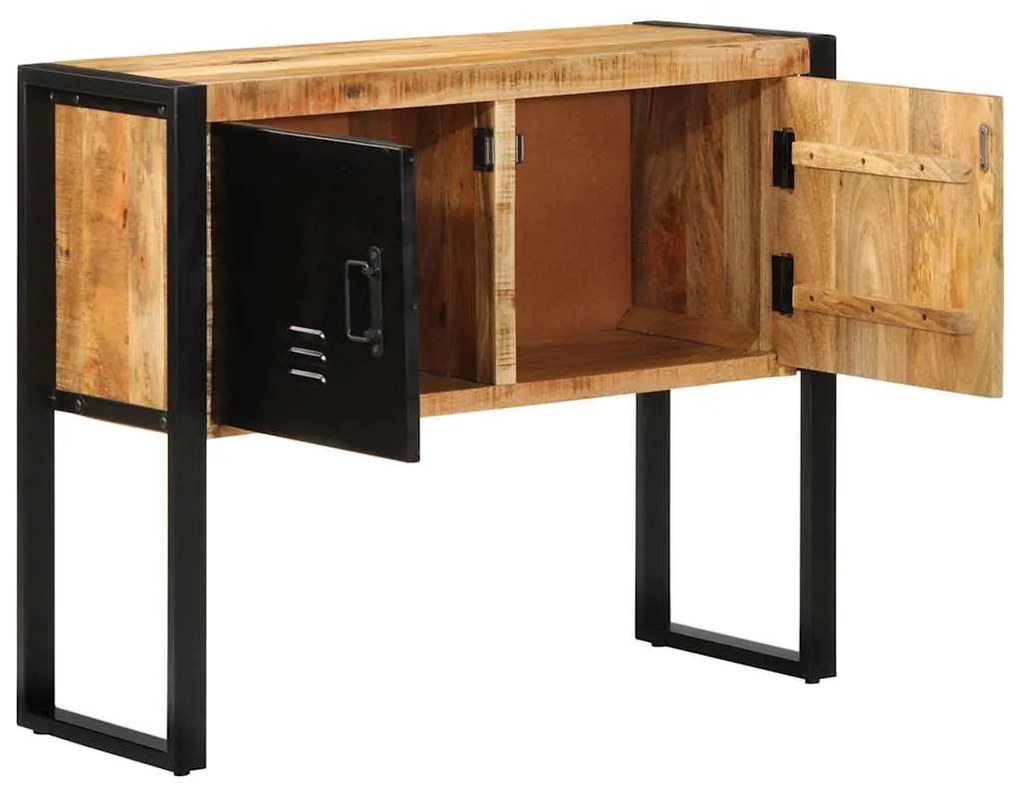 Konzolszekrény 90x35x75 cm Tömör durva fa mangó