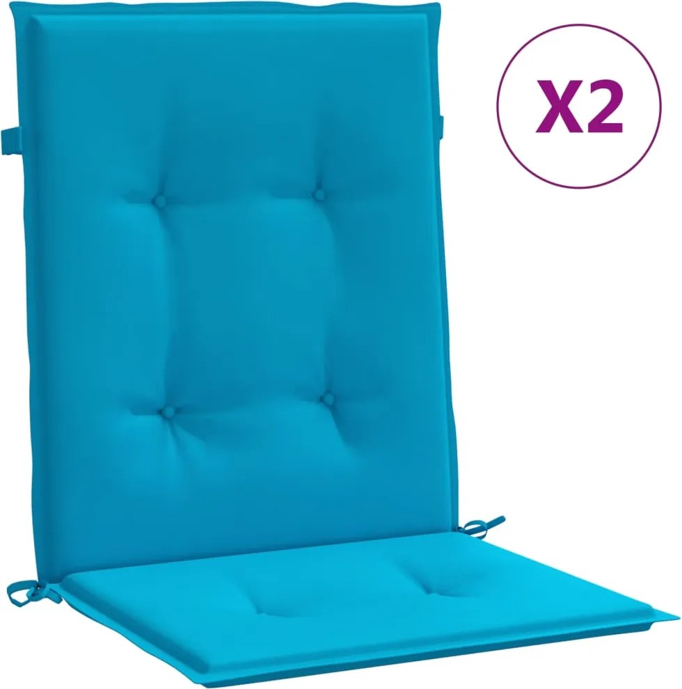 vidaXL 2 db kék oxford szövet háttámlás székpárna 100x50x3 cm