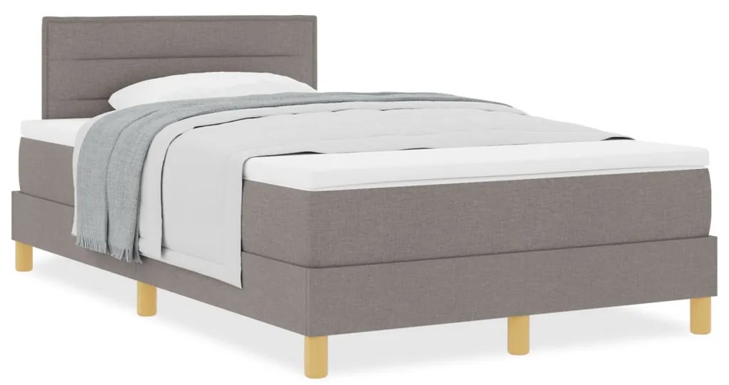 Box spring ágy matraccal, topszínű, 120x190 cm, szövet