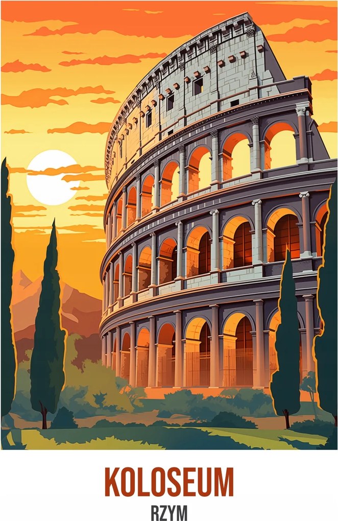 Poszter 67,5x95cm Colosseum