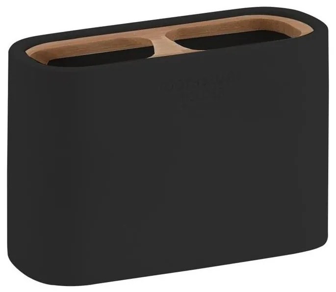 Gedy - Fogkefe tartó NINFEA fekete/bambusz