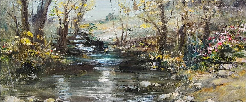 Fotótapéta Flizelin Dekoratív az irodába Erdei patak 250x104 Ragasztó