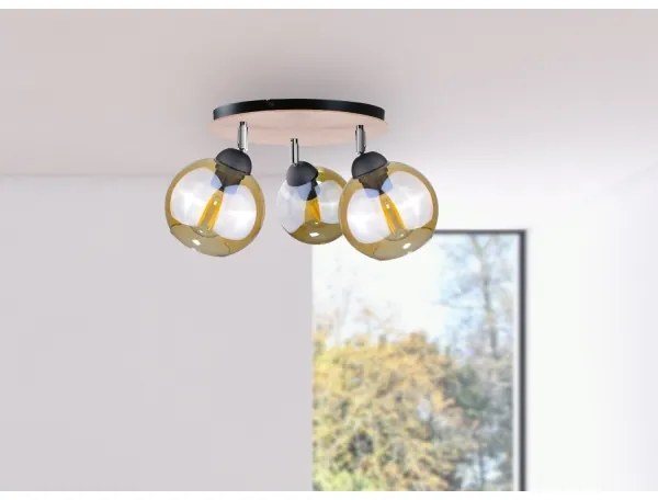 Spotlámpa THEA WOOD 3xE27/60W/230V á. 30 cm