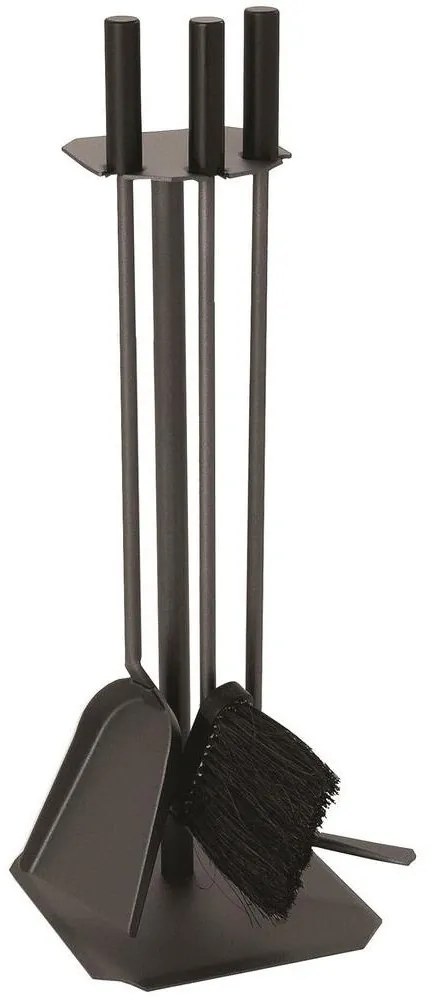 Kandalló szerszámok 4 db antracit/lucfenyő