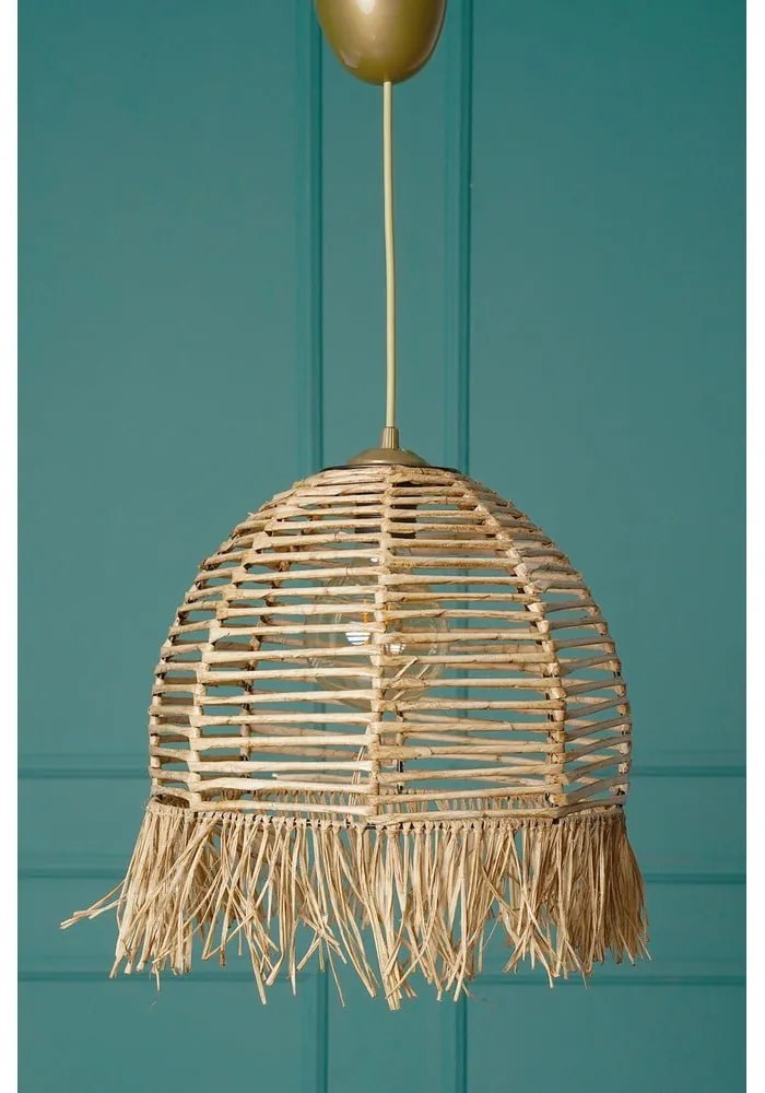 Világosbarna függőlámpa ø 30 cm – Opviq lights