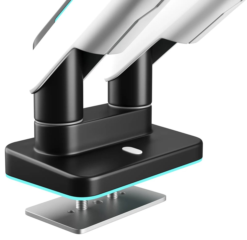 Képernyőállvány két 49 hüvelykes monitorhoz, fehér-fekete X-Arm Dual RGB
