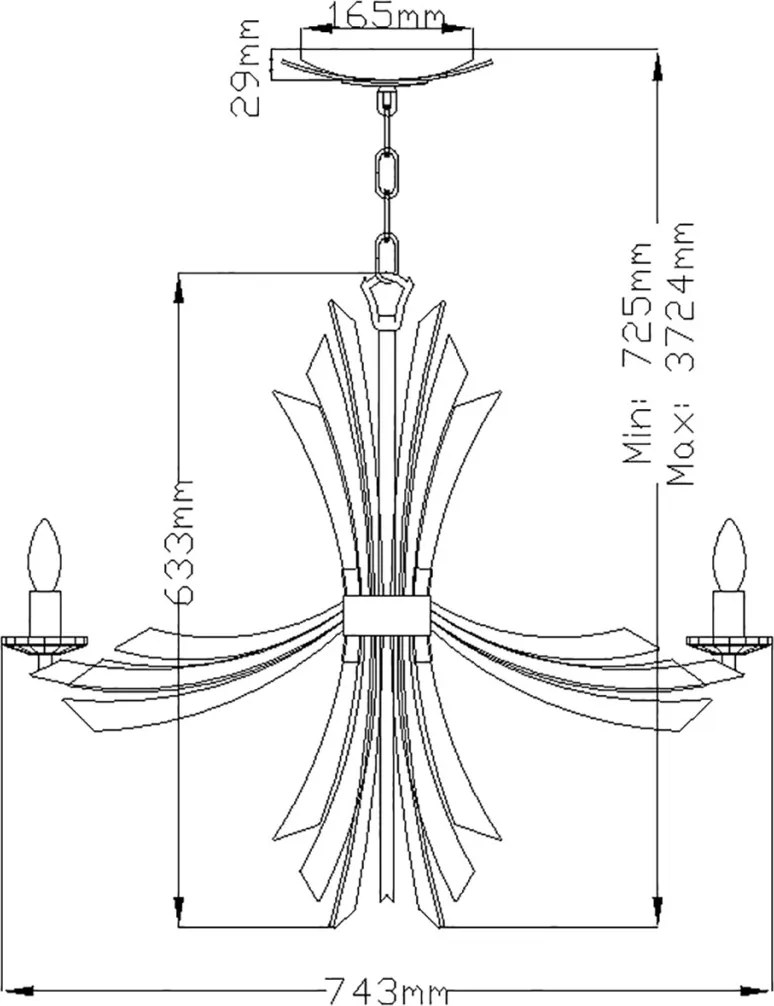 Quintiesse VIDA QN-VIDA6 Csillár 6x40W/E14