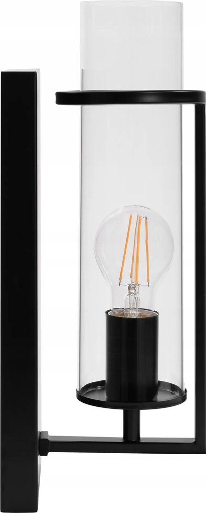 Fali Lámpa Fekete Lámpabúra Átlátszó