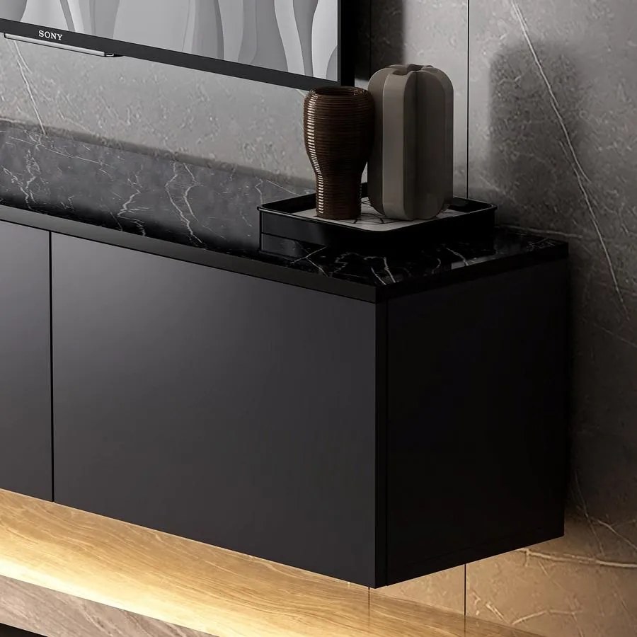 TV szekrény Neon Illuminated - Anthracite